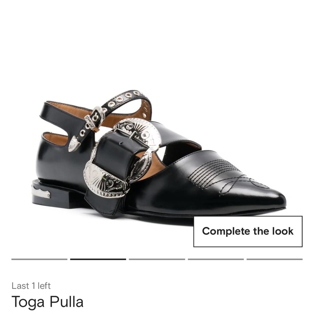 Toga Pulla Black Leather Women's Shoes